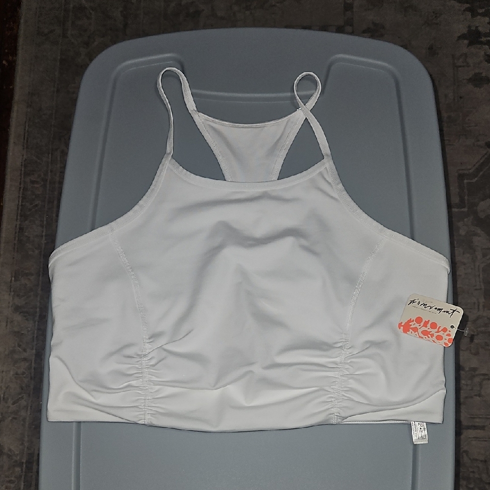 NWT Free People Movement White Sports Bra Size L